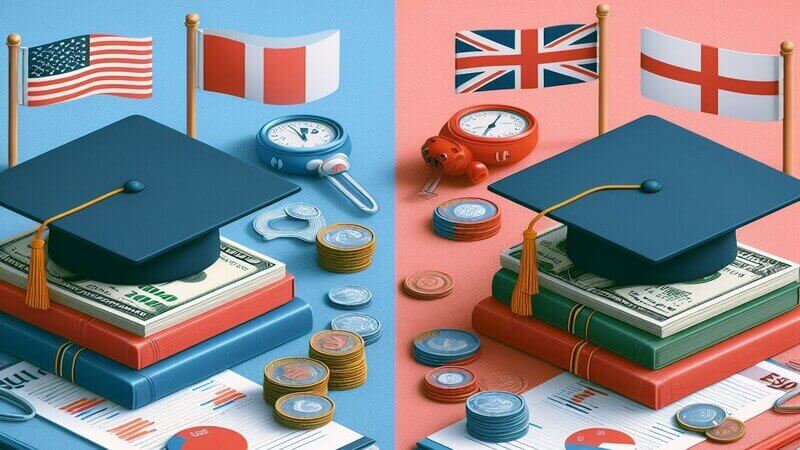 هزینه تحصیل در آمریکا و انگلیس