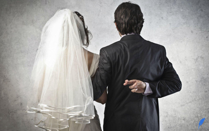 مهاجرت به آمریکا از طریق ازدواج چگونه است؟ و تصویر عروس داماد پشت به تصویر